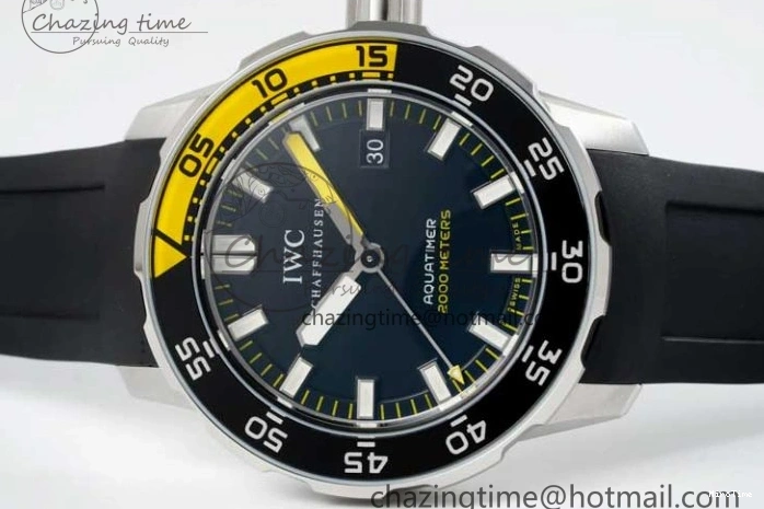 MIROTIME 0121 Bright Aquatimer Automatic SS RSF 1:1 Best Edition Black Yellow Dial on Black Rubber Strap A 7068